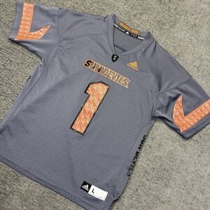 Arizona State Sun Devils Adidas FootballJersey Youth L Gray #1 Football NCAA